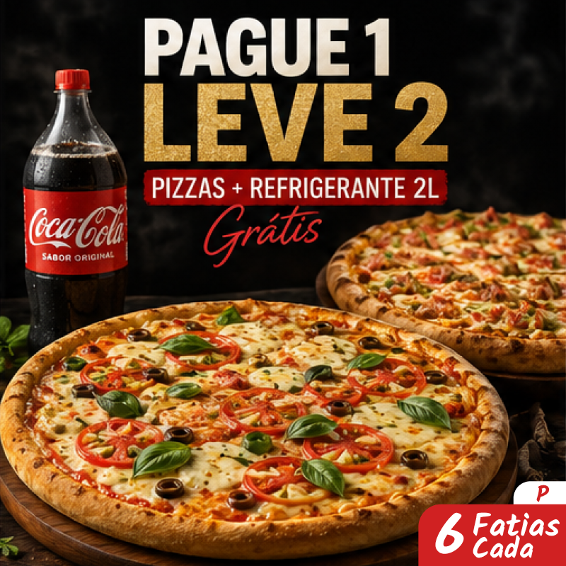 2 Pizza P + 1 Refrigerante 2 Litros